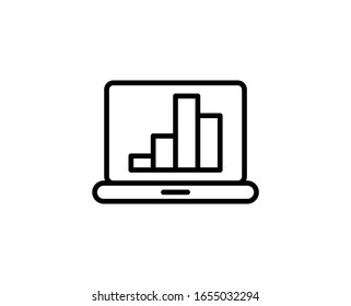 Report line icon. Vector symbol in trendy flat style on white background. Report sing for design.