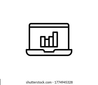 Report line icon. Vector symbol in trendy flat style on white background. Report sing for design.