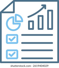 Report Line Two Colour Icon