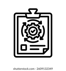 Report Line Vector Illustration On White Background.