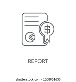 Report linear icon. Report concept stroke symbol design. Thin graphic elements vector illustration, outline pattern on a white background, eps 10.