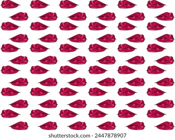 Report lips painted with lipstick