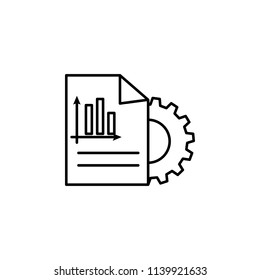 report management icon. Element of sturt up icon for mobile concept and web apps. Thin line report management icon can be used for web and mobile
