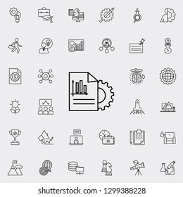 report management icon. Startup icons universal set for web and mobile