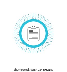 report, medical, paper, checklist, document Line Icon. Vector isolated illustration