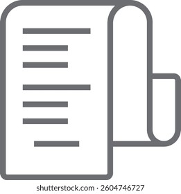 Report Meeting icon with black outline style. document, finance, data, analysis, paper, accounting, information. Vector illustration