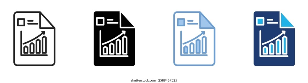 Report multi style. Simple illustration icon set.