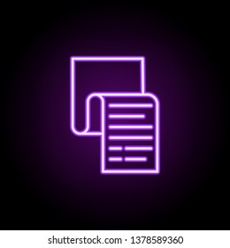 report neon icon. Elements of business set. Simple icon for websites, web design, mobile app, info graphics