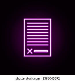 report neon icon. Elements of finance set. Simple icon for websites, web design, mobile app, info graphics