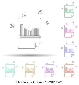 report on paper colored icon. Element of colored business chart icon for mobile concept and web apps. Colored report on paper icon can be used for web and mobile on white background
