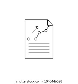 report on paper icon. Element of banking icon for mobile concept and web apps. Thin line  icon for website design and development, app development. Premium icon on white background