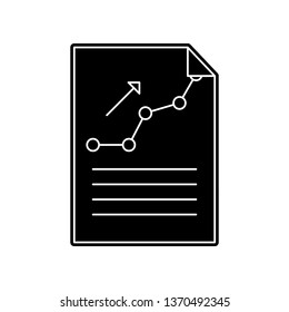 report on paper icon. Element of Banking for mobile concept and web apps icon. Glyph, flat icon for website design and development, app development