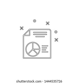 report on paper icon. Element of business charts for mobile concept and web apps icon. Outline, thin line icon for website design and development, app development