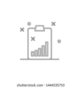 report on paper icon. Element of business charts for mobile concept and web apps icon. Outline, thin line icon for website design and development, app development