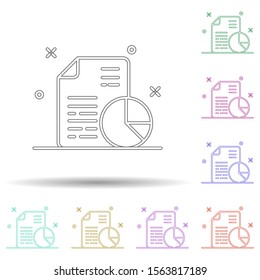 report on paper pie colored icon. Element of colored business chart icon for mobile concept and web apps. Colored report on paper pie icon can be used for web and mobile on white background