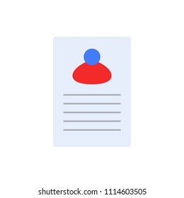 report on sheet colored icon on white background