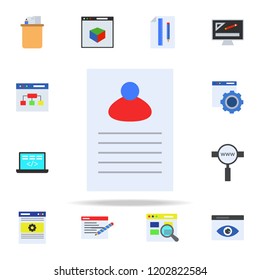 report on sheet colored icon. Programming icons universal set for web and mobile