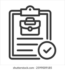 Report Outline Icon Vector Illustration