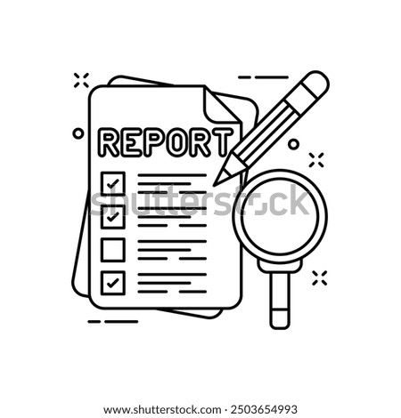 Report Outline Icon, Vector illustration