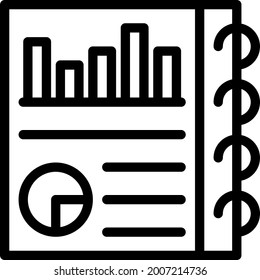 report outline icon vector or logo design illustration