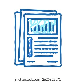 report paper document doodle icon sketch vector. report paper document sign. isolated symbol illustration