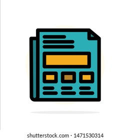 Report, Paper, Sheet, Presentation Abstract Circle Background Flat color Icon