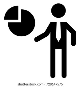 Report with pie chart at office icon with good precision design