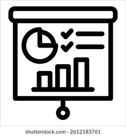Report Presentation Icon Element For Design