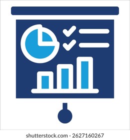 Report Presentation Icon Element For Design
