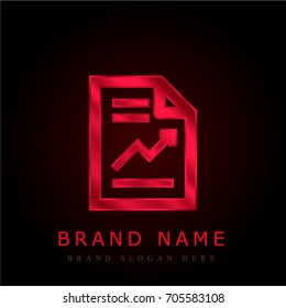 Report red chromium metallic logo
