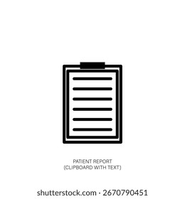 Report Sheet Icon outline design