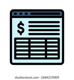 Ícone De Ilustração Da Folha De Relatório Relacionado Ao Mercado De Capitais, Pesquisa De Mercado. Use Para O Desenvolvimento Moderno De Conceitos, Ui, Ux Web E Aplicativos.