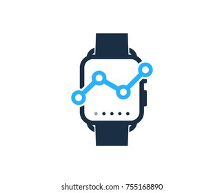 Report Smart Watch Icon Logo Design Element