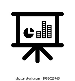 Icono de estadísticas de informes.presentación,marketing (ilustración vectorial)
