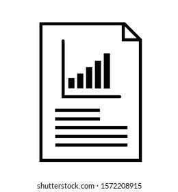 Report Text File Icon Document Chart Stock Vector (Royalty Free) 1572208915