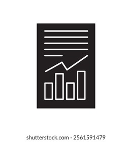 Report text file icon. vector Document with chart trendy style illustration for web and app..eps