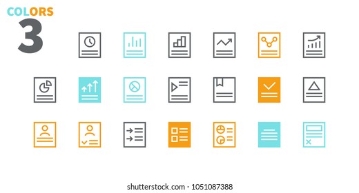 Report UI Pixel Perfect Well-crafted Vector Thin Line Icons 48x48 Ready for 24x24 Grid for Web Graphics and Apps. Simple Minimal Pictogram Part 1-3