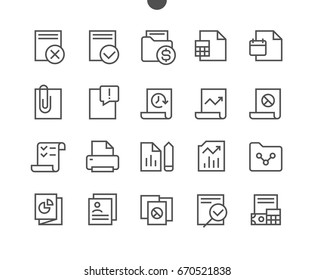 Report UI Pixel Perfect Well-crafted Vector Thin Line Icons 48x48 Ready for 24x24 Grid for Web Graphics and Apps with Editable Stroke. Simple Minimal Pictogram Part 3-3