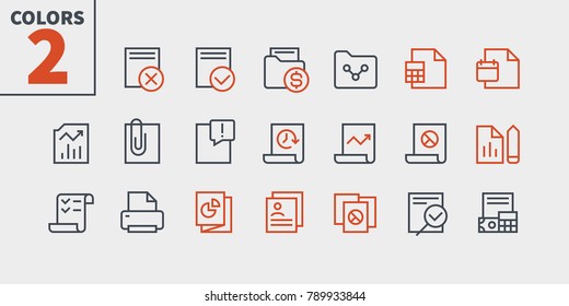 Report UI Pixel Perfect Well-crafted Vector Thin Line Icons 48x48 Ready for 24x24 Grid for Web Graphics and Apps with Editable Stroke. Simple Minimal Pictogram