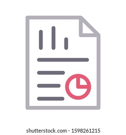 report vector color line icon 