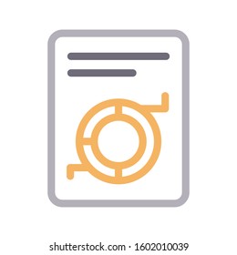 report vector color line icon 