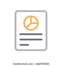 report vector color line icon 