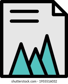 report vector color line icon