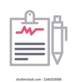 report vector colour line icon 