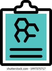 icono de línea de color del vector de informe