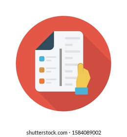 report vector flat color icon 