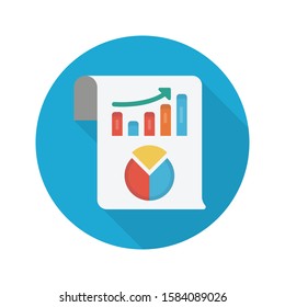 report vector flat color icon 