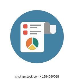 report vector flat color icon 