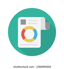 report vector flat color icon 