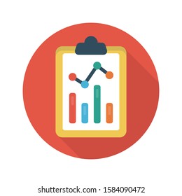 report vector flat color icon 